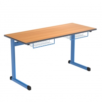Zweierschülertisch, 130x55 cm (B/T), Platte: 22 mm Melamin, PU-Kante, Höhe wählbar, Zweierschülertisch, 130x55 cm (B/T), Platte: 22 mm Melamin, PU-Kante, Höhe wählbar,